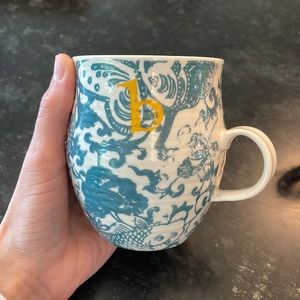 Anthropologie Home Grown Mug “b”